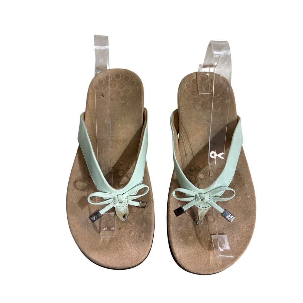 Vionic‎ Women's Thong Sandals with Bow Accent - Mint Green, Comfortable